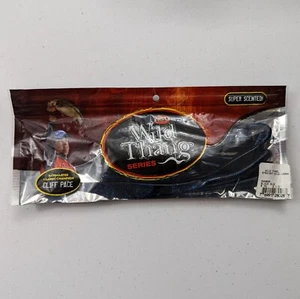 V&M Wild Thang Series Straight Wild Worm 8-Pack 8 1/2" Blue Black - Picture 1 of 4