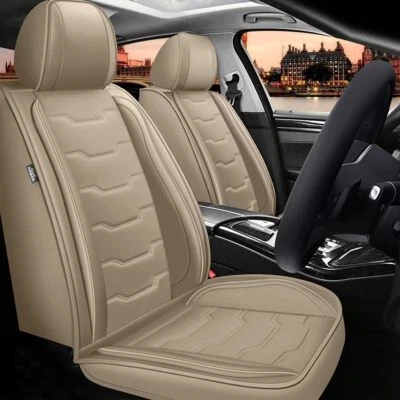 Car Seat Covers Front+Rear PU Leather Beige Protector For Lexus LS 460 2009-2017 Foto 1 de 4