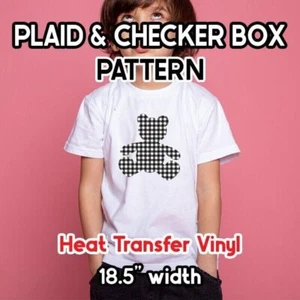 Plaid / Check / Tartan Patterned HTV 18.5" ROLL **FREE SHIPPING ** - Picture 1 of 56