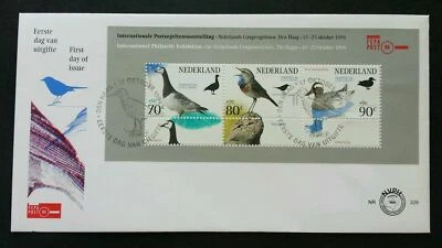 [SJ] Holland Birds 1994 Netherlands Dove Duck Wildlife Animal (miniature FDC) - Image 1 of 4