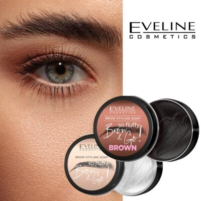 Eveline Brow Styling Soap So Fluffy Eyebrow Makeup Long Lasting Clear/Brown 25g - Image 1 of 3