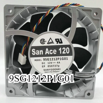 1X NEW For SANYO Brushless DC San Ace 9SG1212P1G01 120mm 12V 4A Metal Fan - Image 1 of 3
