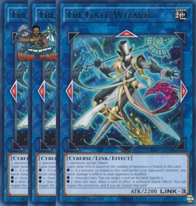 Yugioh! 3x Tri-Gate Wizard CRBR-EN050 Rare 1st Ed NM - Picture 1 of 1