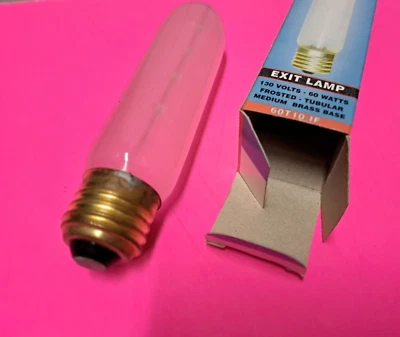 (2) commercial extended life Exit Lamp LIGHT BULBS/ LAMP 60T10/IF  60W 130V - Image 1 of 4