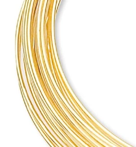 Memory Wire, 1 Oz (70 Loops) Gold Plated 2 1/2" Round Memory Wire Bracelets - Picture 1 of 2