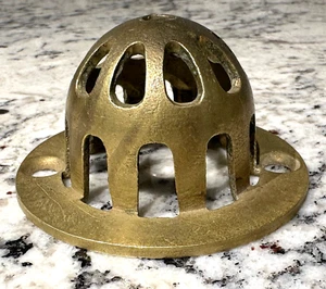 BRASS DOME DRAIN Vintage 3 3/8" Floor Strainer Good Condition - Picture 1 of 4