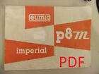 Instructions Cine Projector Eumig P8 M Imperial   Email Cd