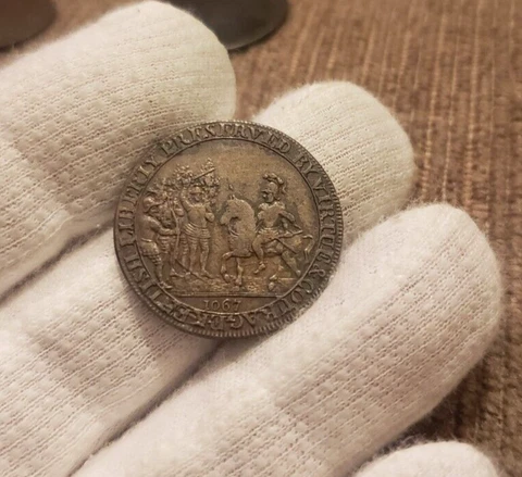 1795 Half Penny Soldier's &  Soldier On Horseback Conder Token Colonial Coin Cover