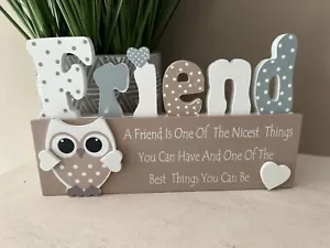 Friend Shelf Sitter Wooden Plaque With Sentimental Verse Gift - Picture 1 of 2