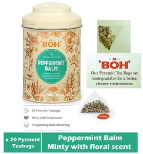 Tea BOH Peppermint Balm Pyramid Teabag 20 Sachets Malaysia Famous - Picture 1 of 4