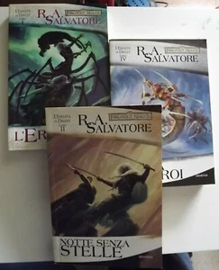 L' EREDITA' DI DRIZZT LOTTO 3 LIBRI ALBA NOTTE SALVATORE LIBRO FANTASY D&D M* - Foto 1 di 4