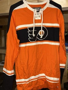NHL Philadelphia Flyers old time jersey style mid weight cotton men L - Picture 1 of 5