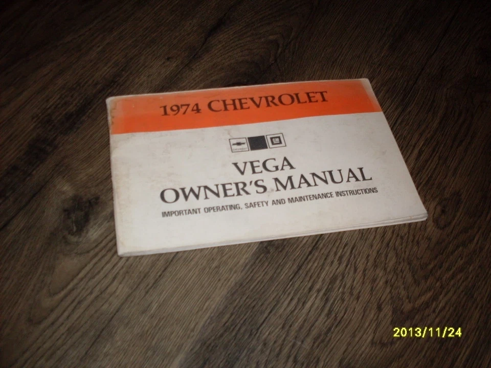 1974 Chevrolet Chevy Vega Owners Manual Owner's Guide Book Original  Foto 1 de 1