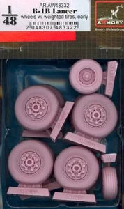 Armory Models 1/48 ROCKWELL B-1 LANCER WEIGHTED EARLY WHEEL SET Resin Set - Picture 1 of 4