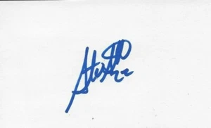 Autographed Hall of Famer Montreal Canadiens Steve Shutt Signed 3x5 Index Card - Picture 1 of 2