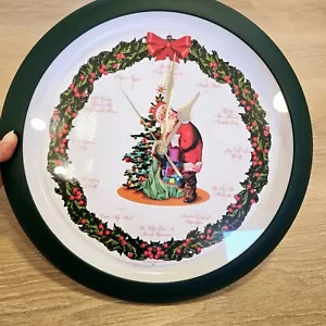 Vintage 1999 Feldstein Musical Christmas Carol Santa Clock Jerry Schurr WORKS - Bild 1 von 10