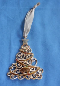 Albero di Natale Harvey Lewis 2020 in metallo argento con ornamento cristalli Swarovski - Foto 1 di 3