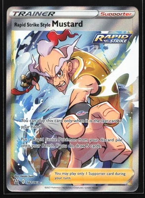 Rapid Strike Style Mustard 162/163 Battle Styles Ultra Rare Pokemon Card - Image 1 of 2