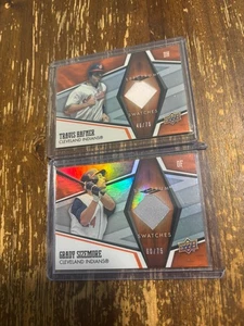 2008 Upper Deck Spectrum Swatches /75 Travis Hafner Grady Sizemore Patch Cards - Picture 1 of 2