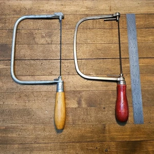 Vintage COPING SAWS Size Set • Lot Of 2 • STANLEY & CRAFTSMAN • NICE! ☆USA - Picture 1 of 3