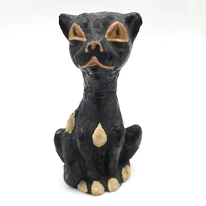Antique German Black Cat Paper Mache Candy Container Halloween - Picture 1 of 8
