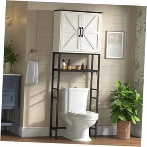Over The WC Aufbewahrungsschrank, Badezimmer über WC Schrank Organizer Weiß - Bild 1 von 7