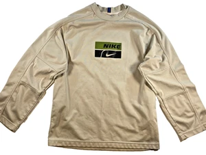 Nike Boys Gray Athletic Shirt Green/ Black Logo Mesh Long Sleeve Size M (12) - Picture 1 of 8
