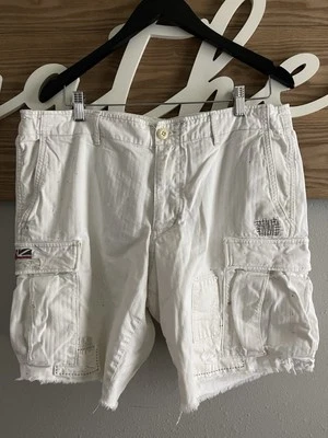 Pantalones Cortos Carga Denim & Supply Ralph Lauren Algodón Blanco Para Hombre Talla 36 Bandera Americana. Foto 1 de 4