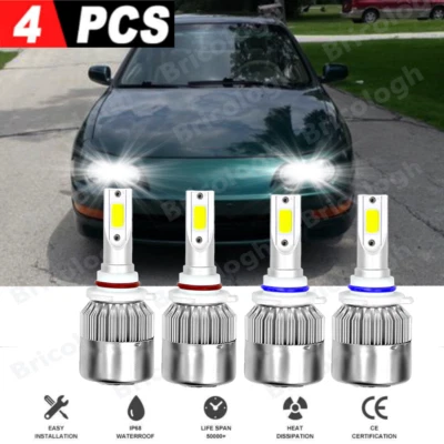 For Acura Integra 1994-2001 Front 6000K LED Headlight Bulbs High & Low Beam 4X - Image 1 of 4