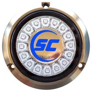 SHADOW-CASTER ULTRA BLUE SINGLE COLOR UNDERWATER LIGHT - 16 LEDS SCR-16-UB-BZ-10 - Picture 1 of 3
