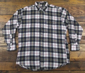Vintage CHAPS Ralph Lauren Plaid Lightweight Button Down Flannel Shirt Fits XL - Picture 1 of 7