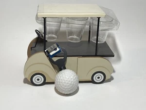 Golf Cart Shot Glass Holder & Golf Ball Bottle Opener Golfer Gift Set - Picture 1 of 19