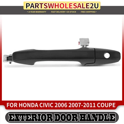 Manija de puerta exterior negra imprimada del lado del conductor delantero para Honda Civic 2006-2011 Foto 1 de 4
