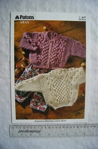 1991 Patons 4659 sweater & cardigan, aran, 18-28 inch 48-71 cm - Picture 1 of 1