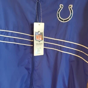 Reebok NFL Team Apparel Indianapolis Colts Large Full Zip Windbreaker Jacke NEU - Bild 1 von 5