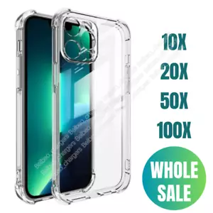Gros lot pour iPhone 16 15 14 13 Pro 12 11 XR XS TPU coque téléphone transparente - Photo 1 sur 11