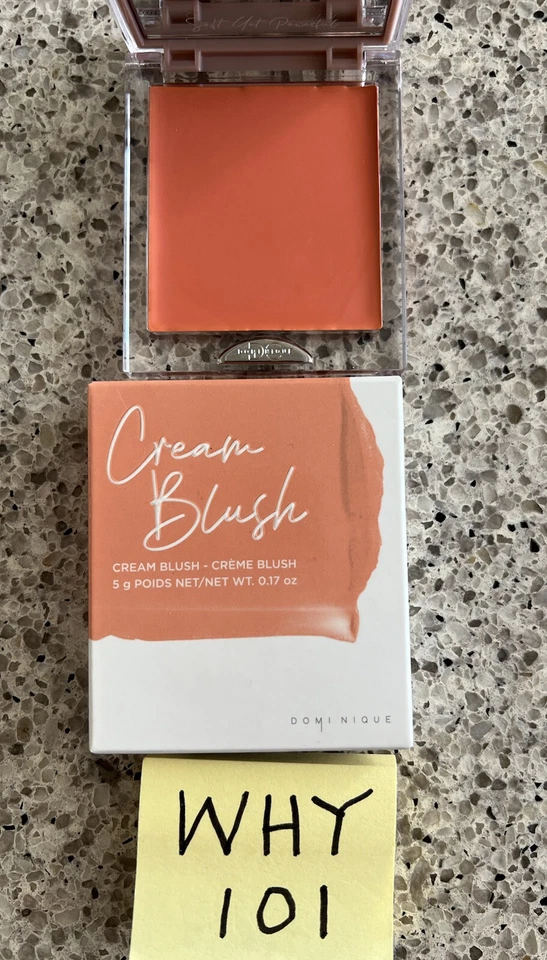 Dominique Cosmetics Silk Tone Cream Blush Soft Pink Makeup .17oz