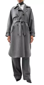 BRUNELLO CUCINELLI Cachemira Autocorbata Abrigo Gabardina Abrigo Parka Chaqueta Chaqueta - Imagen 1 de 11