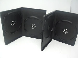PAIRE de coques double/double DVD/CD - coques noires d'occasion en très bon état - Photo 1/6