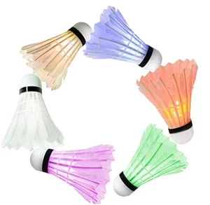 4Pack LED Badminton Shuttlecocks Glow In The Dark Badminton Birdies - Picture 1 of 9