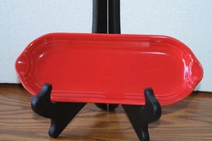New Fiestaware Utility Corn on the Cob Tray Scarlet NWOT - Picture 1 of 2