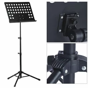 Music Stand Sheet Holder Metal Adjustable Folding Portable Orchestra Book Holder - Picture 1 of 10