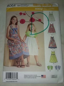 Vestito e Bolero FF Bambina Bambini Taglia 3-6 Nuovo Uncut Modello Semplicità 8064 - Foto 1 di 2