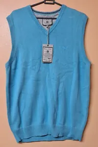 Wolsey Jumper Sleeveless Blue Cotton V Neck New Defects Size Medium - Picture 1 of 5