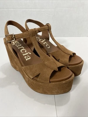 Pedro Garcia SANDALIA PLATAFORMA CORREA TOBILLO DOMIEL Spice Castoro GAMUZA NUEVA SIN CAJA 36.5 Foto 1 de 4