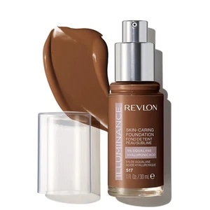 Revlon Illuminance Skin-Caring Liquid Foundation, Hyaluronic Acid, 517 Amber - Picture 1 of 9