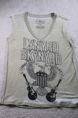 Camisa Lynyrd Skynyrd Mujer Grande Beige Baúl Ltd Sweet Home Alabama Eagle Camiseta Foto 1 de 4