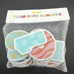 Target Bullseye Multicolor 12 Count Bath Foam Numbers & Net Bag-SHIPS FREE - Picture 1 of 2