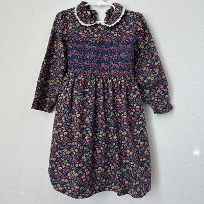 Vestido Cottagecore Vintage Laura Ashley Años 90’s Estampado Floral y Cuello Bayas Foto 1 de 4