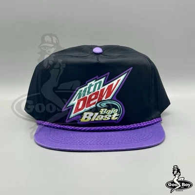 Gorra de camionero Taco Bell Mountain Dew Baja Blast negra verde azulado retro años 90 Foto 1 de 4